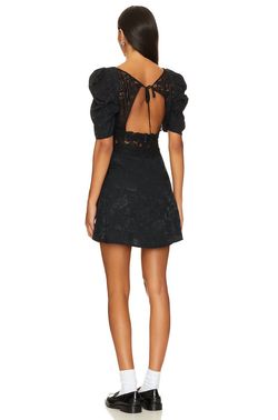Style 1-4177326506-74 for Love & Lemons Black Size 4 Free Shipping Polyester Cocktail Dress on Queenly