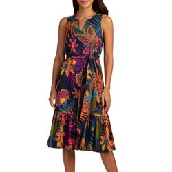 Style 1-4226212354-149 Trina Turk Blue Size 12 Pattern Plus Size Cocktail Dress on Queenly