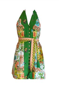 Style 1-435258993-892 Anna Cate Green Size 8 Belt 1-435258993-892 Mini Cocktail Dress on Queenly