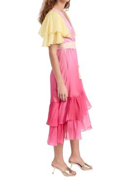Style 1-504757743-1901 Prabal Gurung Pink Size 6 Belt Cocktail Dress on Queenly