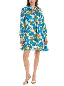 Style 1-756111411-149 Flora Bea Blue Size 12 Free Shipping Polyester High Neck Spandex Cocktail Dress on Queenly