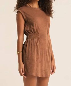 Style 1-921026532-70 Z Supply Brown Size 0 Mini Sorority Polyester Spandex Cocktail Dress on Queenly