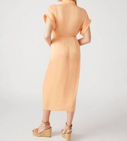 Style 1-1184195789-649 STEVE MADDEN Orange Size 2 Polyester Free Shipping Sleeves High Neck Cocktail Dress on Queenly