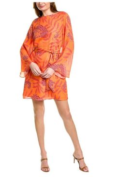 Style 1-1221498161-70 Flora Bea Orange Size 0 Keyhole Polyester 1-1221498161-70 Cocktail Dress on Queenly