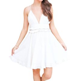 Style 1-1425475151-149 MABLE White Size 12 Backless Sorority Rush Cocktail Dress on Queenly