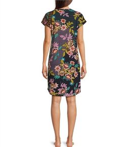 Style 1-1592036079-70 Johnny Was Black Size 0 Pattern Free Shipping Cap Sleeve Cocktail Dress on Queenly