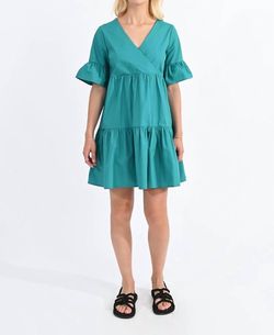 Style 1-1879378311-149 MOLLY BRACKEN Green Size 12 Free Shipping Sleeves Mini Bell Sleeves Cocktail Dress on Queenly