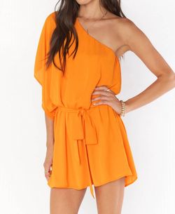 Style 1-2405787662-74 Show Me Your Mumu Orange Size 4 One Shoulder Sorority Polyester Cocktail Dress on Queenly