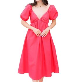 Style 1-2536571025-892 LENA Pink Size 8 Free Shipping V Neck Cocktail Dress on Queenly