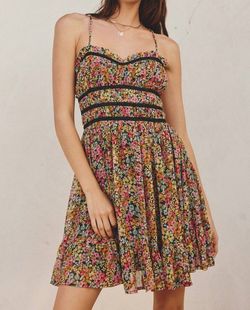 Style 1-2585417182-149 DRESS FORUM Brown Size 12 Ruffles Polyester Backless Floral Cocktail Dress on Queenly