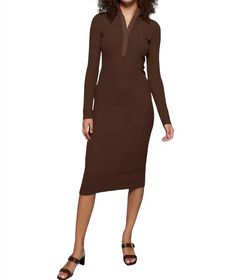 Style 1-2906947627-149 Nation LTD Brown Size 12 Mini High Neck Long Sleeve Cocktail Dress on Queenly