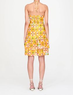 Style 1-2956357111-5 Marie Oliver Yellow Size 0 Free Shipping Summer Keyhole Cocktail Dress on Queenly