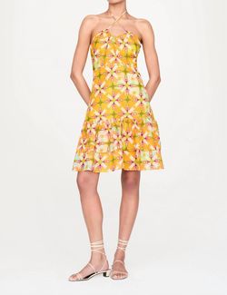 Style 1-2956357111-5 Marie Oliver Yellow Size 0 Free Shipping Summer Keyhole Cocktail Dress on Queenly