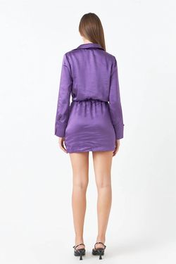 Style 1-3106339821-74 2.7 AUGUST APPAREL Purple Size 4 Long Sleeve Cocktail Dress on Queenly