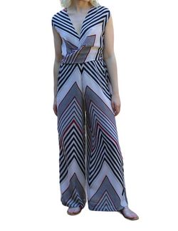 Style 1-3367439013-74 Nostalgia Nude Size 4 1-3367439013-74 V Neck Jumpsuit Dress on Queenly