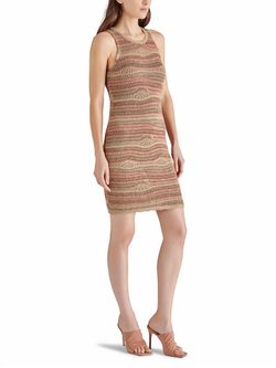 Style 1-3989030149-892 STEVE MADDEN Brown Size 8 Sorority Rush Mini Summer Cocktail Dress on Queenly