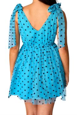 Style 1-4096589879-149 BUDDYLOVE Blue Size 12 Mini Polyester V Neck Cocktail Dress on Queenly