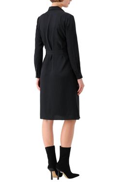 Style 1-4190140766-1901 NILI LOTAN Black Size 6 Tall Height Free Shipping High Neck Belt Cocktail Dress on Queenly