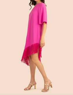 Style 1-4288898763-74 Trina Turk Pink Size 4 Mini Silk Cocktail Dress on Queenly