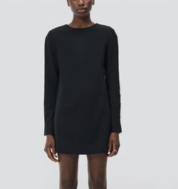 Style 1-63365062-649 JONATHAN SIMKHAI Black Size 2 Free Shipping Long Sleeve Mini Cocktail Dress on Queenly