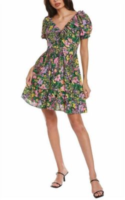 Style 1-1389599350-1498 Donna Morgan Green Size 4 Free Shipping Print Cocktail Dress on Queenly