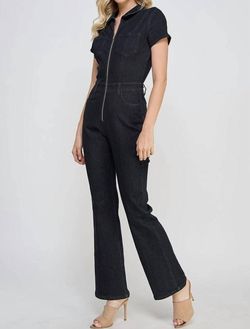 Style 1-1625157975-74 The Vintage Shop Black Size 4 High Neck Polyester Spandex Jumpsuit Dress on Queenly