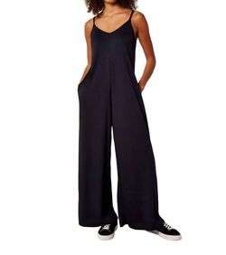 Style 1-1648031409-74 APRICOT Black Size 4 Free Shipping Spaghetti Strap Floor Length Pockets Jumpsuit Dress on Queenly