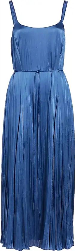 Style 1-1657959477-892 Vince Blue Size 8 Belt Polyester Cocktail Dress on Queenly