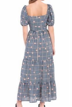 Style 1-1838956427-1901 Donna Morgan Blue Size 6 Military Straight Dress on Queenly