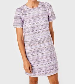 Style 1-2216117753-70 Cartolina Nantucket Purple Size 0 Speakeasy Pockets Mini Tweed Cocktail Dress on Queenly