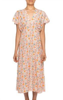 Style 1-2598482462-74 ASTRID Pink Size 4 Floral Straight Dress on Queenly