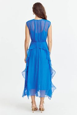 Style 1-2689940132-70 adelyn rae Blue Size 0 Mini Ruffles Straight Dress on Queenly