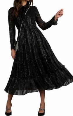 Style 1-3080426227-74 ELAN Black Size 4 Free Shipping Long Sleeve Straight Dress on Queenly