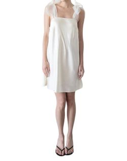 Style 1-3510243977-74 Things Between White Size 4 Satin Casual Bachelorette Cocktail Dress on Queenly