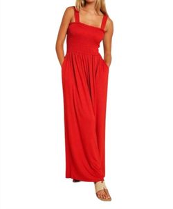 Style 1-4200632890-149 shop basic Red Size 12 Spandex Plus Size Jumpsuit Dress on Queenly