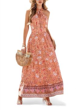 Style 1-762121369-1691 ePretty Orange Size 16 A-line Floral Straight Dress on Queenly