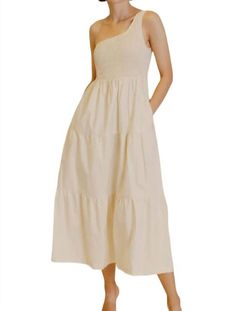 Style 1-803692165-70 Aureum White Size 0 One Shoulder Pockets Military Straight Dress on Queenly