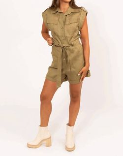 Style 1-1370112793-74 Karlie Green Size 4 Pockets Olive Jumpsuit Dress on Queenly