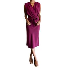 Style 1-1532404295-149 Amanda Uprichard Pink Size 12 V Neck Pockets Belt Plus Size Cocktail Dress on Queenly