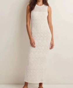 Style 1-1545718576-892 Z Supply White Size 8 Polyester High Neck Engagement Bachelorette Cocktail Dress on Queenly