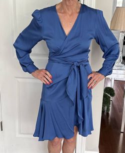 Style 1-1800633762-149 Nouvelle / Silk95five Blue Size 12 Silk Plus Size Cocktail Dress on Queenly