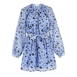 Style 1-1943448592-74 THE SHIRT Blue Size 4 Sleeves Cocktail Dress on Queenly