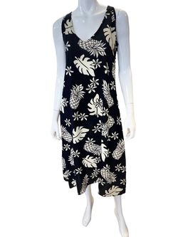 Style 1-2063717965-149 PINEAPPLE Black Size 12 Pattern Pockets Free Shipping Cocktail Dress on Queenly