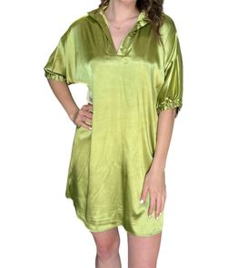 Style 1-2180149303-892 ADRIENNE Green Size 8 Mini Sorority High Neck Polyester Cocktail Dress on Queenly