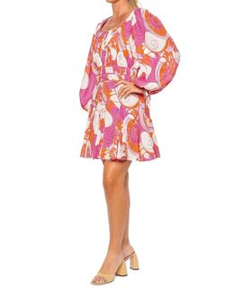 Style 1-2200594330-74 RHODE Pink Size 4 Mini Long Sleeve Keyhole Cocktail Dress on Queenly