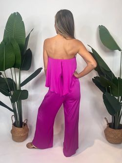 Style 1-2237589214-74 KLd. Signature Purple Size 4 1-2237589214-74 Pockets Jumpsuit Dress on Queenly