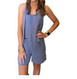 Style 1-2295236342-1691 Lovely Melody Blue Size 16 Jumpsuit Dress on Queenly