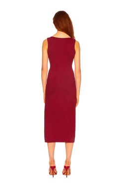 Style 1-2295695243-149 Susana Monaco Red Size 12 Free Shipping Side Slit Black Tie Cocktail Dress on Queenly