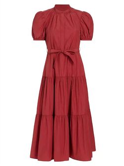 Style 1-2389345215-98 Derek Lam 10 Crosby Red Size 10 Free Shipping Tall Height Polyester Belt Cocktail Dress on Queenly