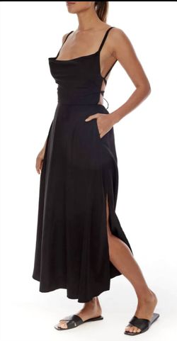 Style 1-2535928825-74 LBLC THE LABEL Black Size 4 Pockets Side Slit Cocktail Dress on Queenly